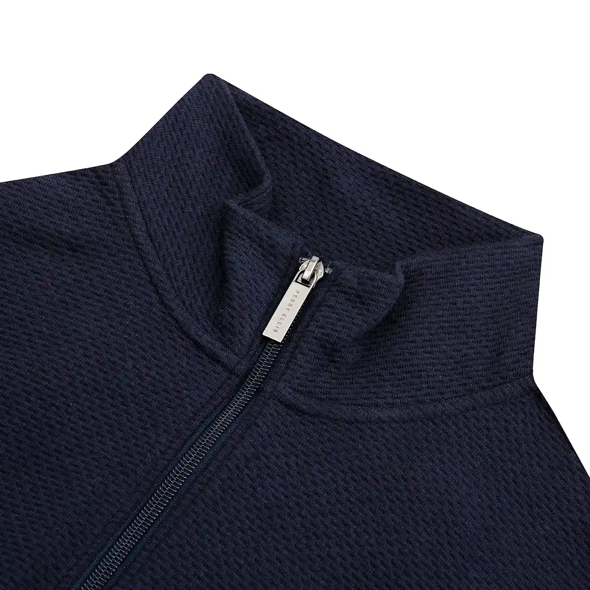 Sweater Perry Ellis Half Zip SW00095 - Azul Oscuro - detalle