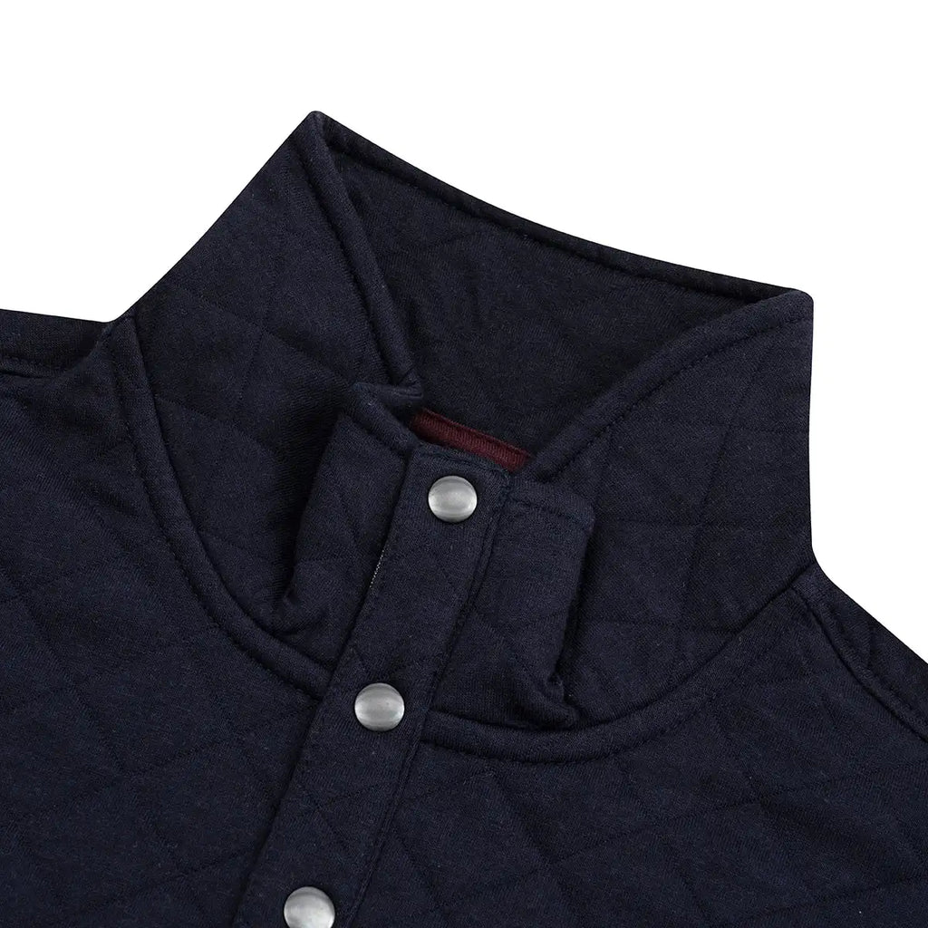 Sweater Perry Ellis Half Button SW00096 - Azul Oscuro - lateral