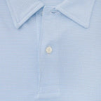 Camiseta Polo mini rayas Brooks Brothers CM00157 - Azul Medio - Detalle cuello