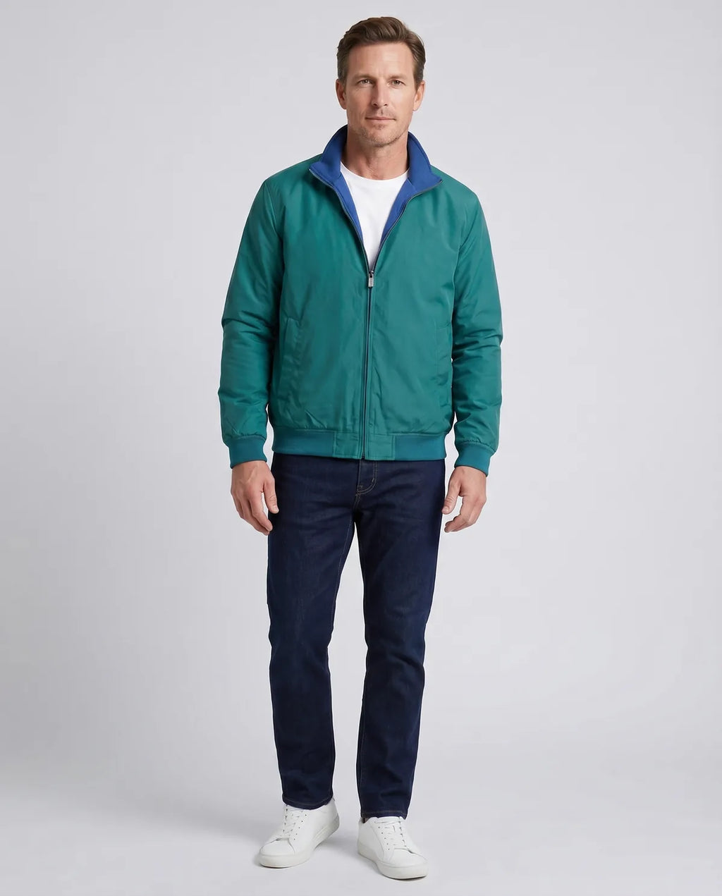 Chaqueta Reversible Perry Ellis CH00110 - verde-2 - cuerpo completo