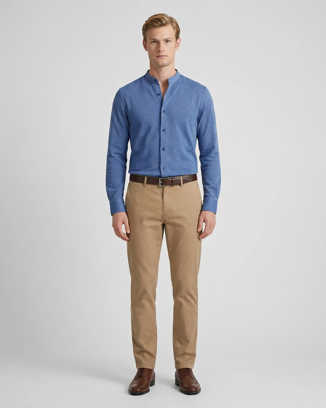 Camisa Sport Azul Classic Fit Cuello Mao Austin Reed CS00923 Imagen secundaria del producto