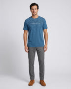 T-Shirt Perry Ellis TS00010 - Azul Acero - Modelo cuerpo completo