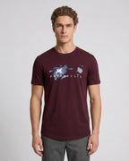 T-Shirt Perry Ellis TS00018 - Vino - Modelo plano americano lookbook