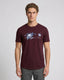 T-Shirt Perry Ellis TS00018 - Vino - Modelo plano americano lookbook