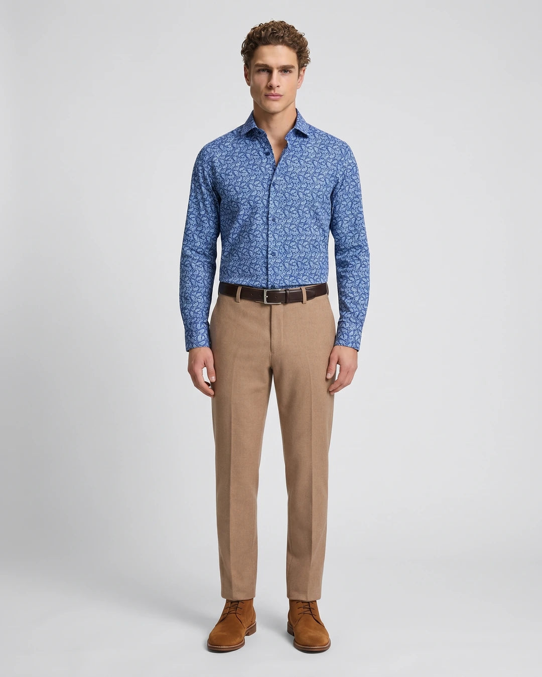 Camisa Sport Azul Oscuro Classic Fit Perry Ellis CS00945 Imagen secundaria del producto