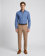 Camisa Sport Azul Oscuro Classic Fit Perry Ellis CS00945 - Azul Oscuro - Modelo cuerpo completo