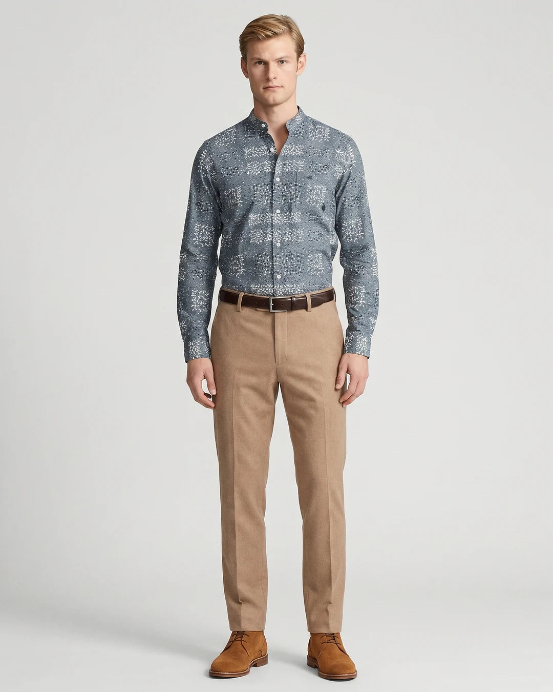 Camisa Sport Gris Classic Fit Perry Ellis CS00917 Imagen secundaria del producto