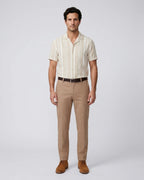 Camisa Sport Beige Classic Fit Perry Ellis CS00886 - Beige - Modelo cuerpo completo