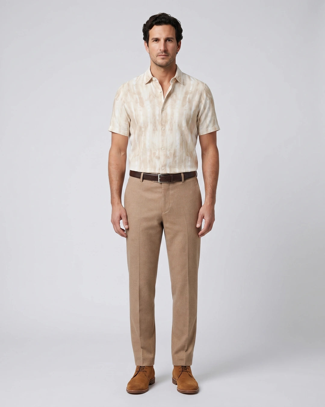 Camisa Sport Beige Classic Fit Perry Ellis CS00890 Imagen secundaria del producto