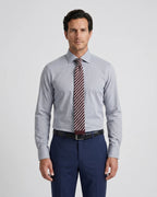 Camisa Formal Spread Collar Perry Ellis CC00994 - Gris Oscuro - Modelo plano americano lookbook