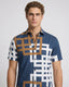 Camisa Sport Azul Classic Fit Perry Ellis CS00916 - Azul - Modelo plano americano lookbook