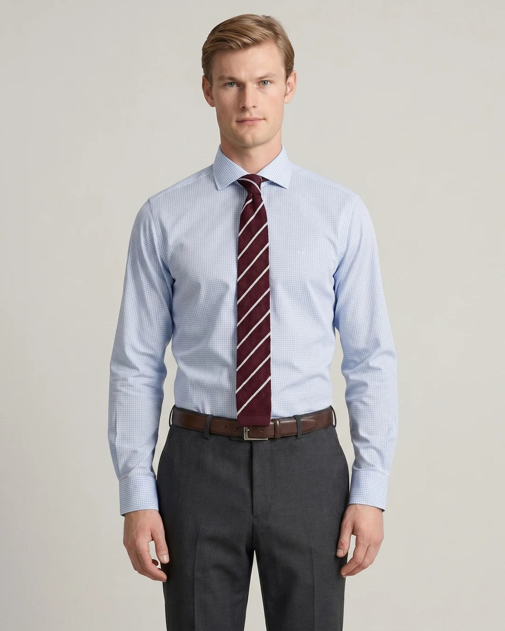 Camisa Formal Austin Reed Azul Claro CC01065 - Azul Claro - Modelo plano americano lookbook