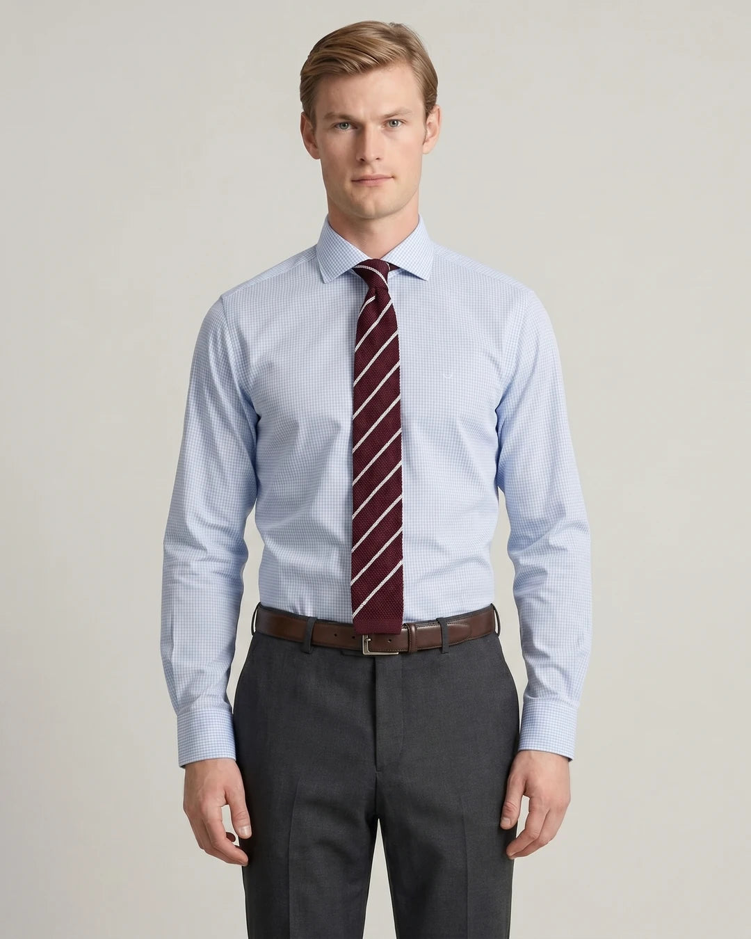 Camisa Formal Austin Reed Azul Claro CC01065 - Azul Claro - Modelo plano americano lookbook