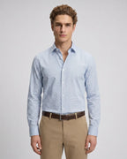 Camisa Sport Azul Classic Fit Perry Ellis CS00892 - Azul - Modelo plano americano lookbook