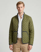 Chaqueta Acolchada (Diamond Liner) Brooks Brothers CH00133 - Verde Medio - Modelo plano americano lookbook
