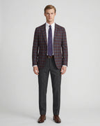 Saco Cuadros Classic Fit Guy Laroche SA00479 - Vino - Modelo cuerpo completo