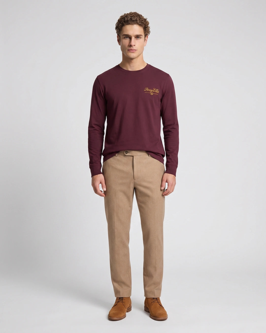 T-Shirt Perry Ellis Manga Larga TS00021 Imagen secundaria del producto