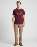 T-Shirt Perry Ellis TS00020 - Vinotinto - Modelo cuerpo completo