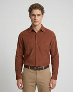 Camisa Sport Pana Perry Ellis CS00913 - Vinotinto - Modelo plano americano lookbook
