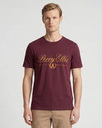 T-Shirt Perry Ellis TS00020 - Vinotinto - Modelo plano americano lookbook