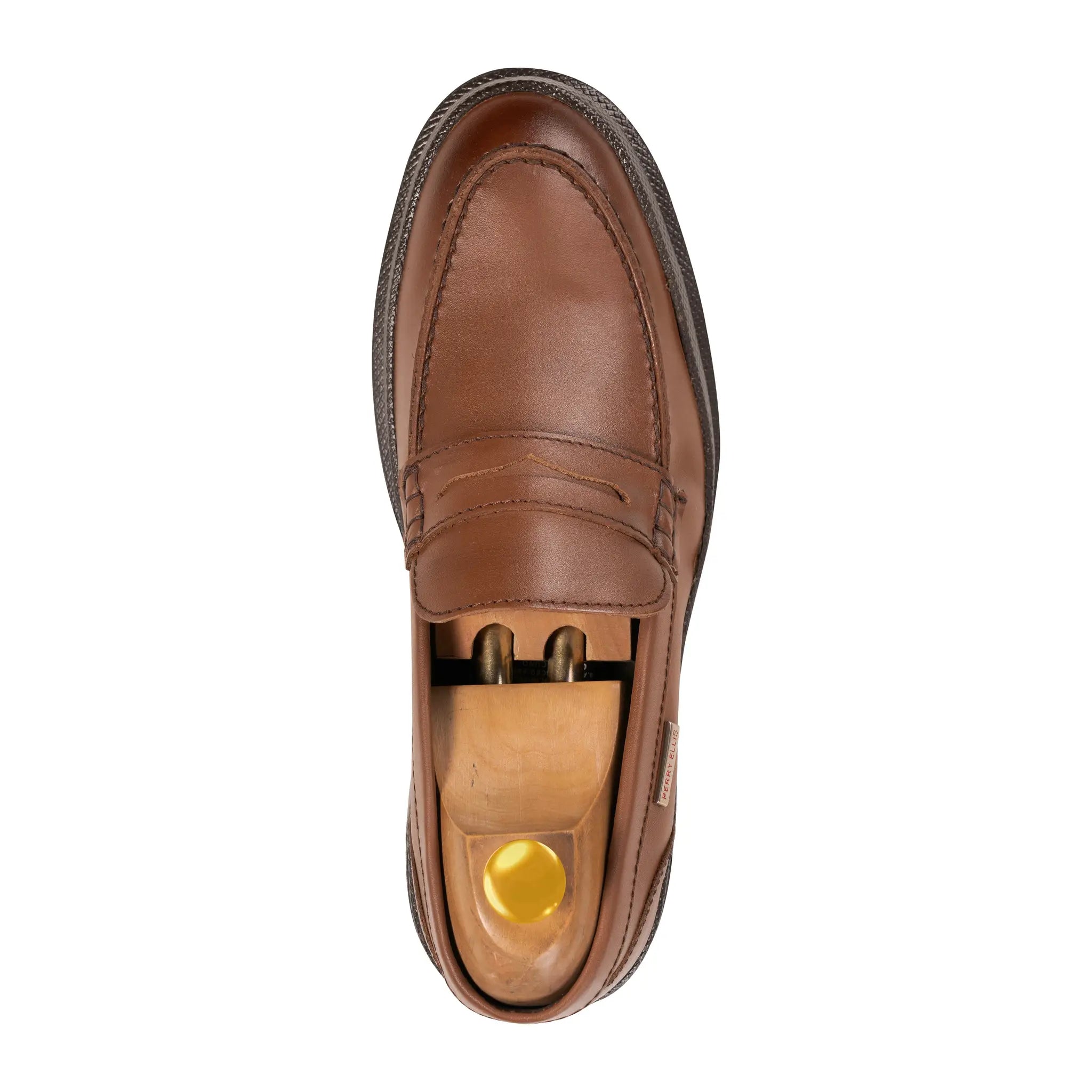 Zapato Loafer Casual Perry Ellis ZS00122 - Tabaco - Detalle textura