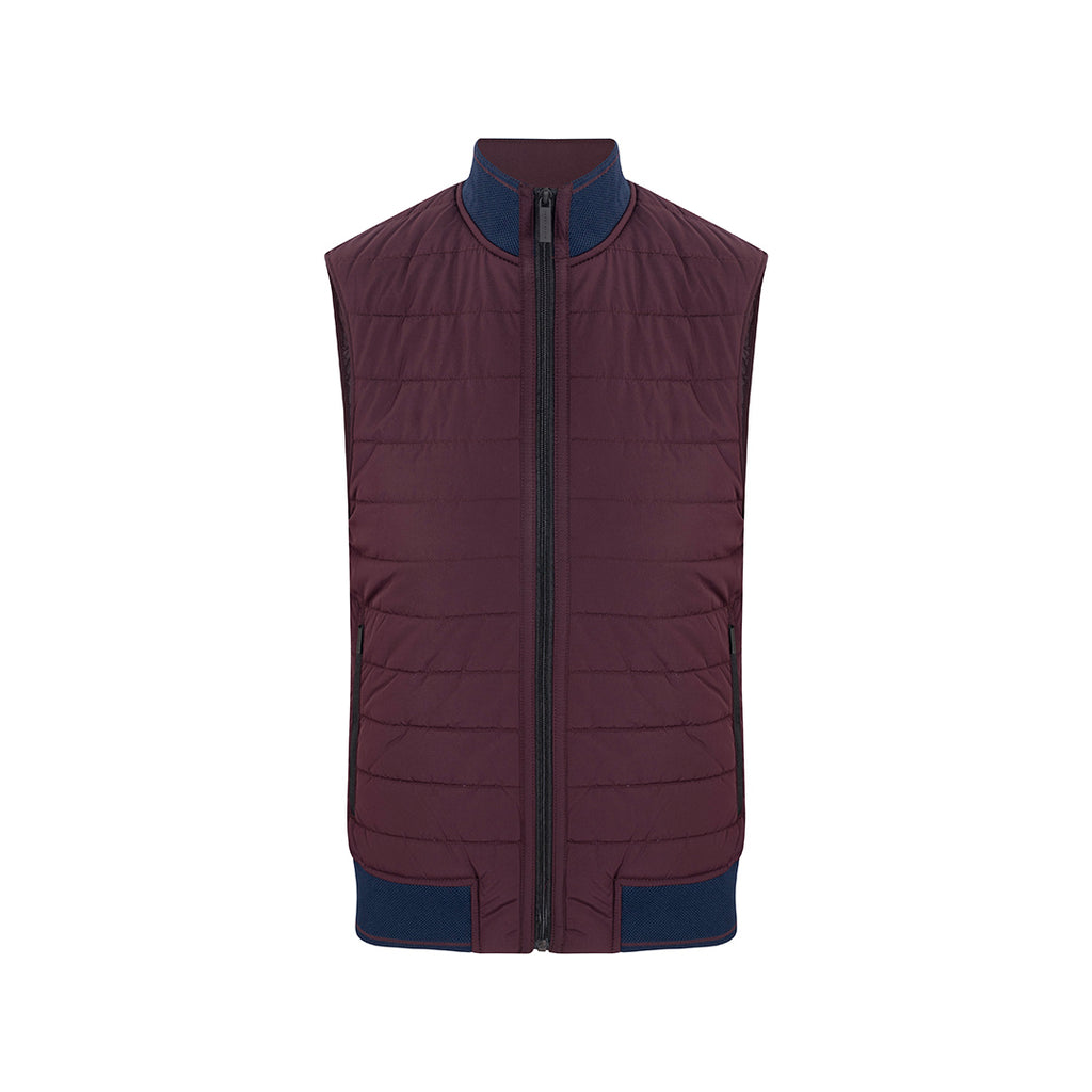 Chaleco Perry Ellis CH00112 - Vino - Frente ghost mannequin