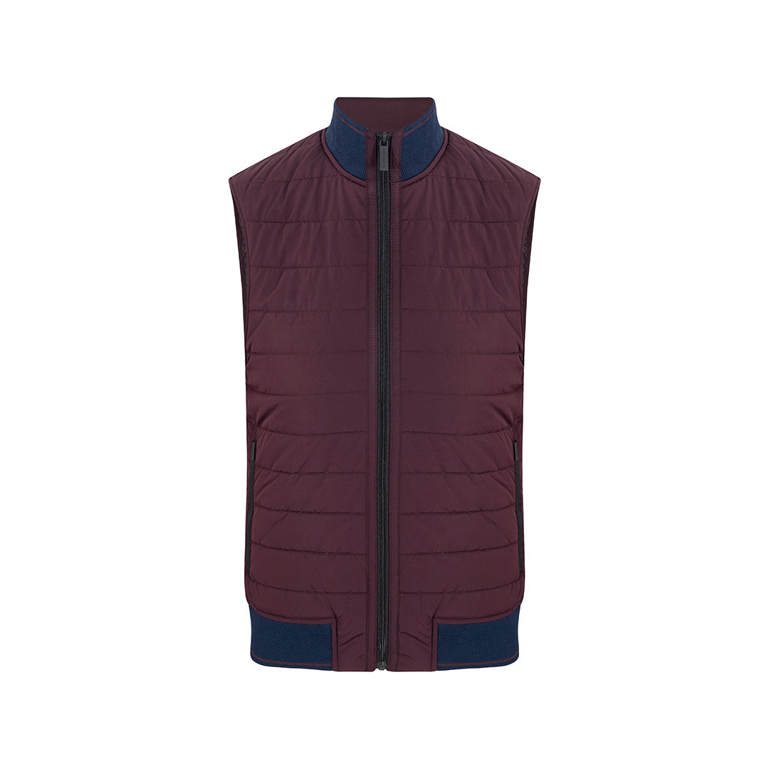 Chaleco Perry Ellis CH00112 - Vino - Frente ghost mannequin