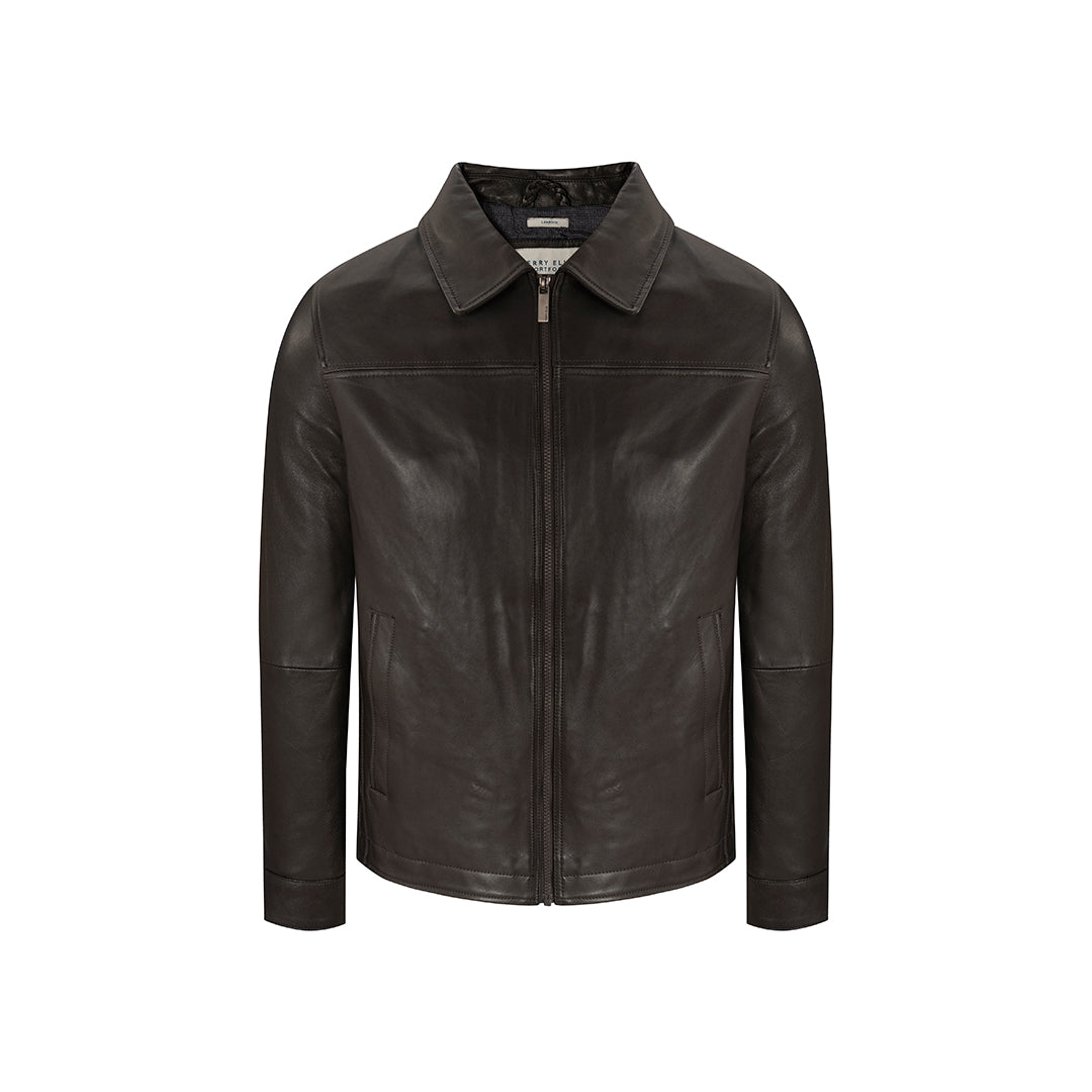Chaqueta de Cuero en color Café Oscuro de Perry Ellis CHC0001052