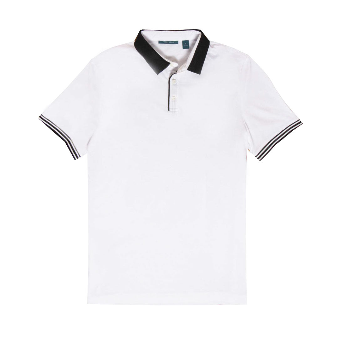 Camiseta Tipo Polo en color Blanco de Perry Ellis CM00112000