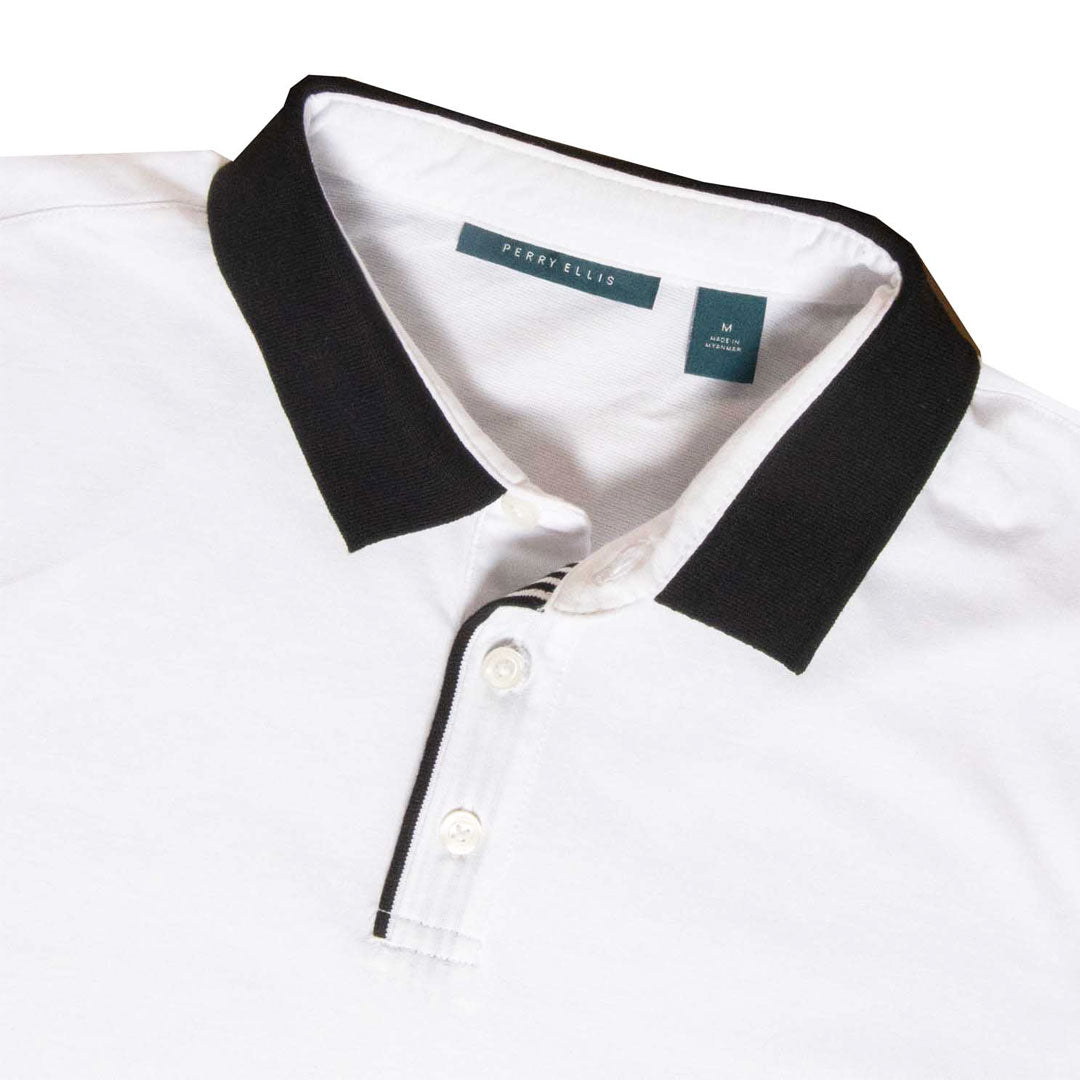 Camiseta Tipo Polo en color Blanco de Perry Ellis CM00112000