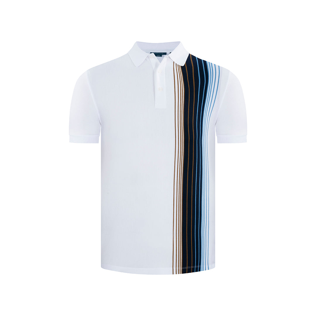 Camiseta Tipo Polo en color Blanco de Perry Ellis CM00116000