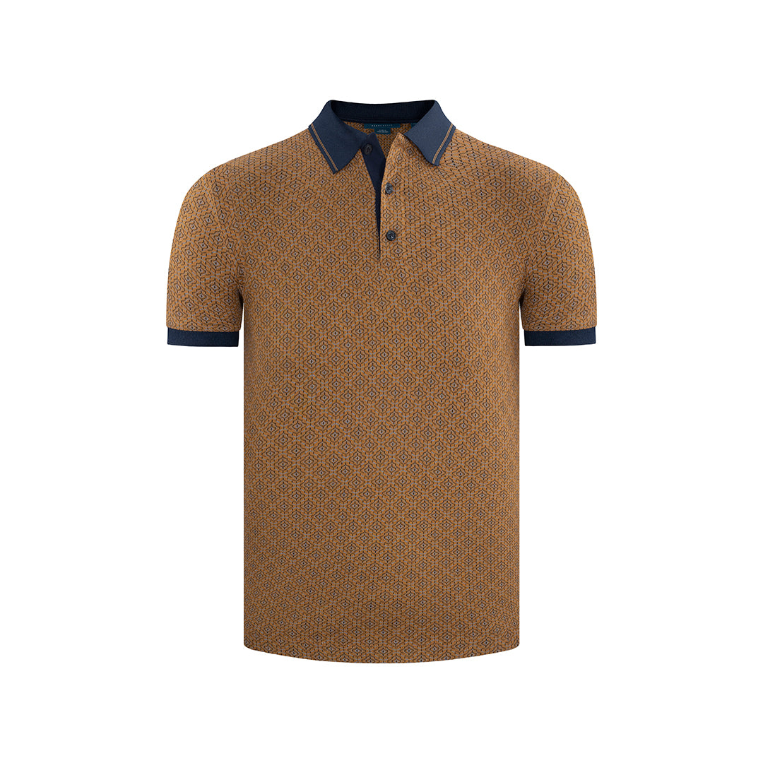 Camiseta Tipo Polo en color Habano Oscuro de Perry Ellis CM00118043