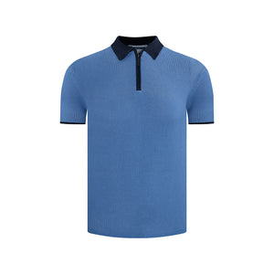 Camiseta Tipo Polo en color Azul Medio de Perry Ellis CM00121012