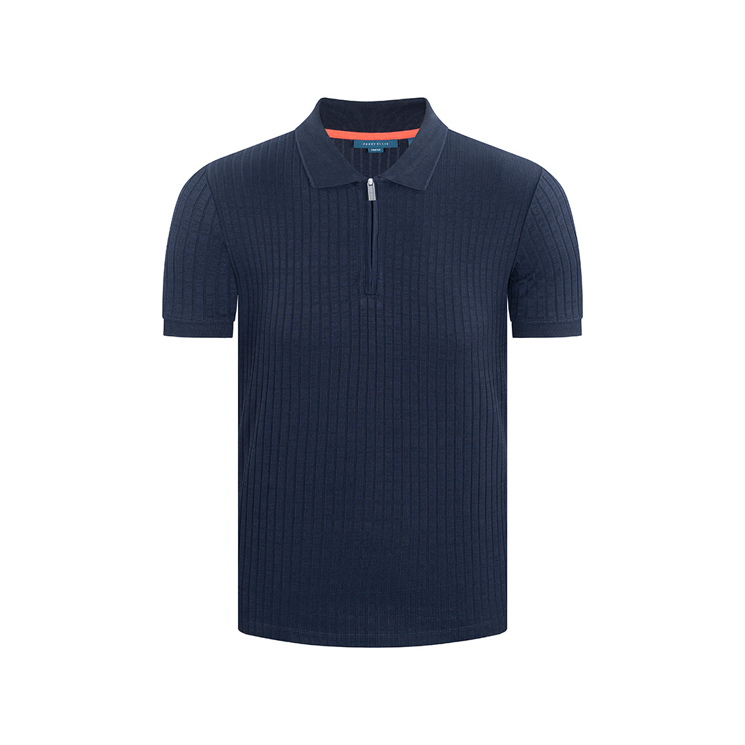 Camiseta Tipo Polo en color Azul Oscuro de Perry Ellis CM00123013
