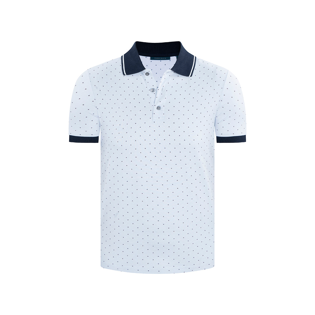 Camiseta Tipo Polo en color Azul Claro de Perry Ellis CM00125011