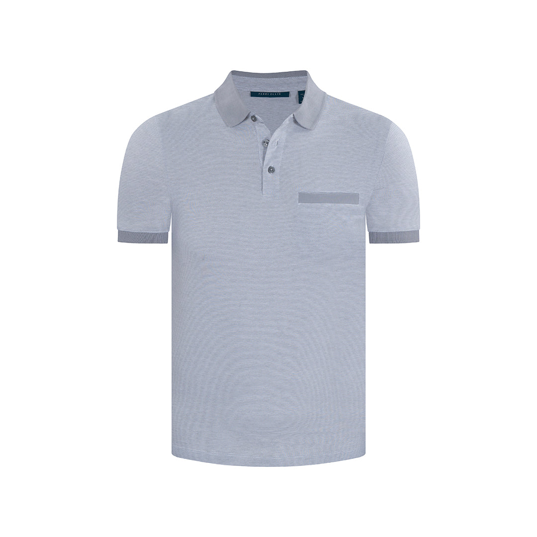 Camiseta Tipo Polo en color Blanco de Perry Ellis CM00126000