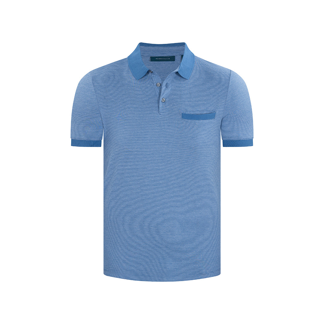 Camiseta Tipo Polo en color Azul Claro de Perry Ellis CM00126011