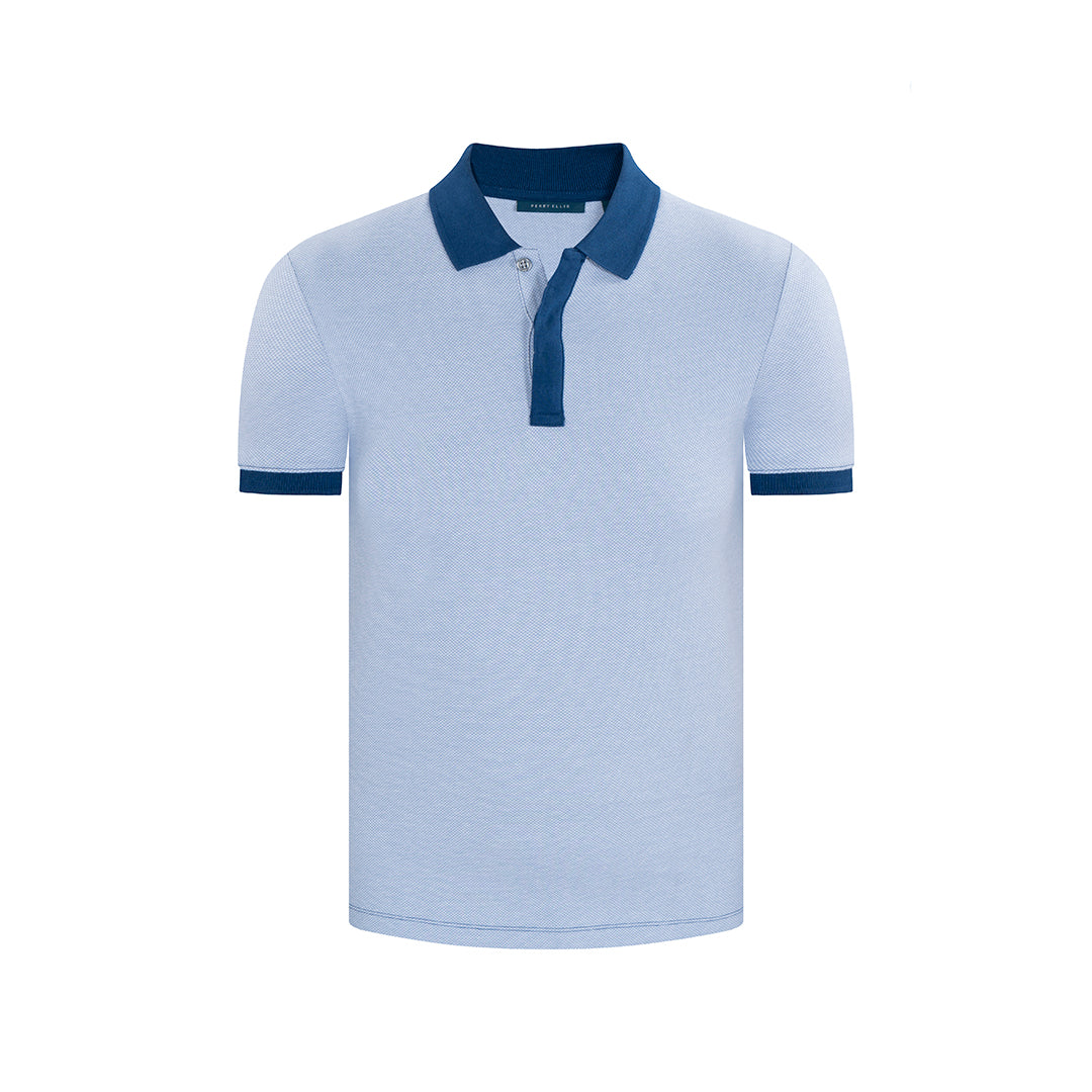 Camiseta Tipo Polo en color Azul Claro de Perry Ellis CM00128011