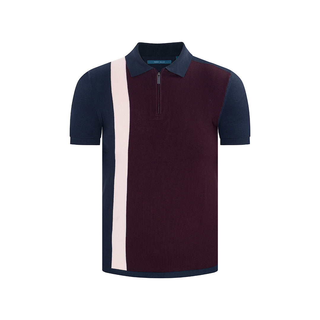 Camiseta Tipo Polo en color Azul Oscuro de Perry Ellis CM00130013