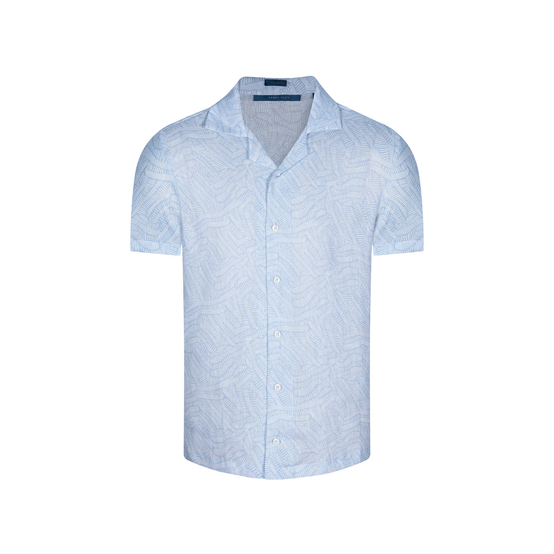 Camisa manga corta en color Azul Claro de Perry Ellis CS00881C011