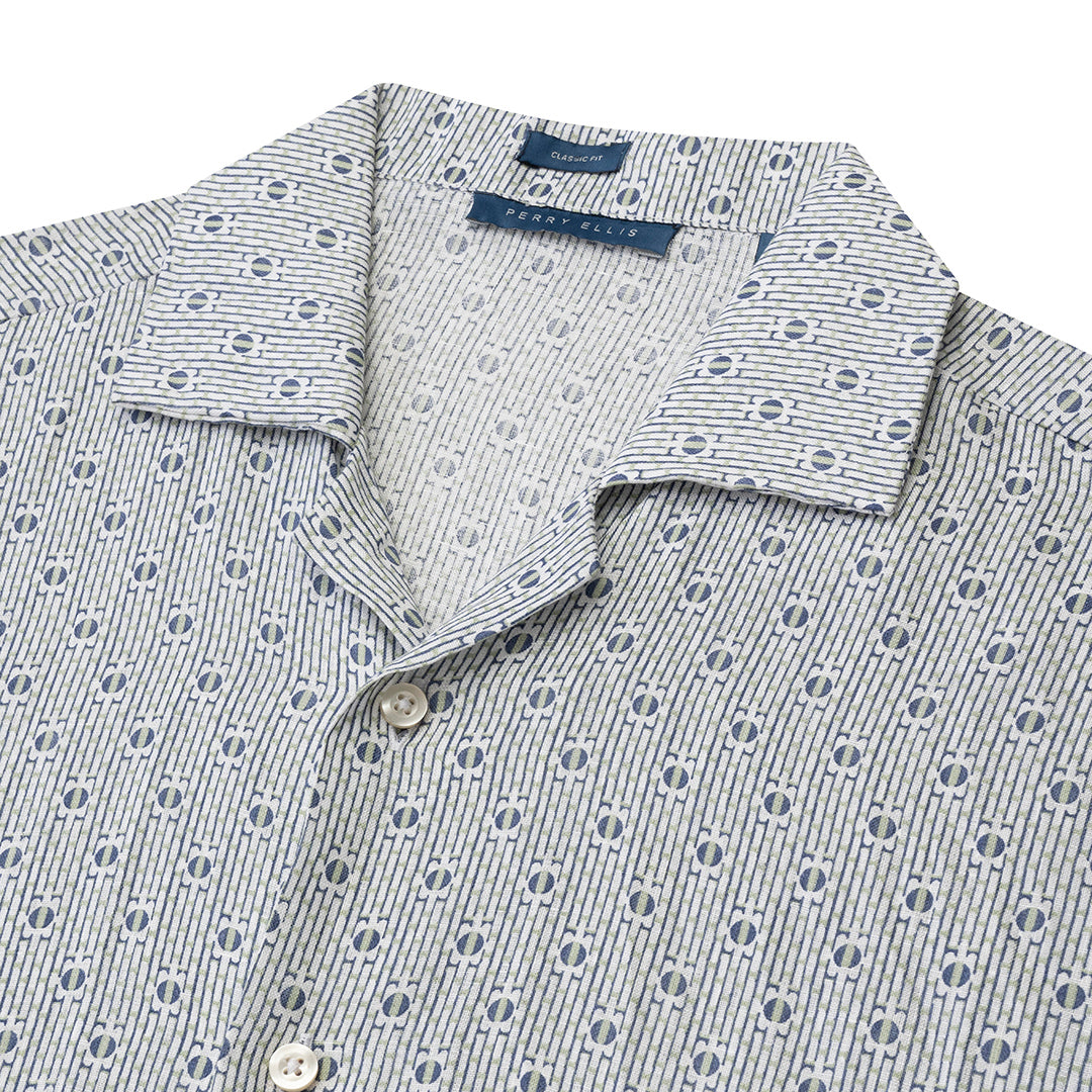 Camisa manga corta en color Verde Medio de Perry Ellis CS00882C072