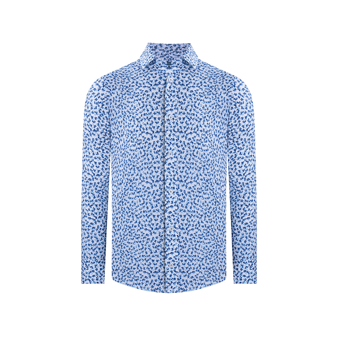 Camisa Sport en color Azul Medio de Perry Ellis CS00883012