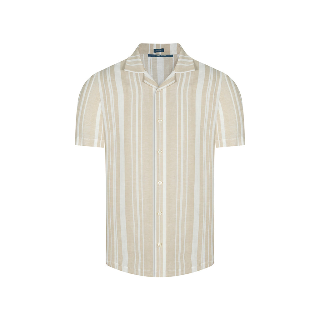 Camisa Sport Beige Classic Fit Perry Ellis CS00886