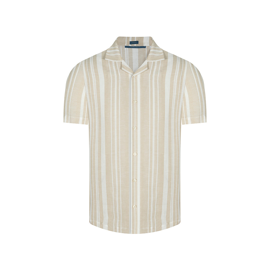 Camisa Sport Beige Classic Fit Perry Ellis CS00886