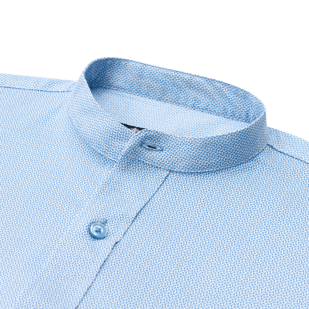 Camisa Sport Azul Claro Classic Fit Cuello Mao Austin Reed CS00921