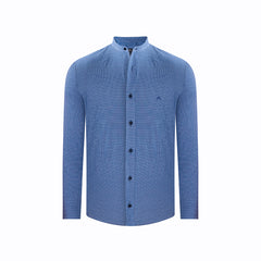 Camisa Sport Azul Classic Fit Cuello Mao Austin Reed CS00923