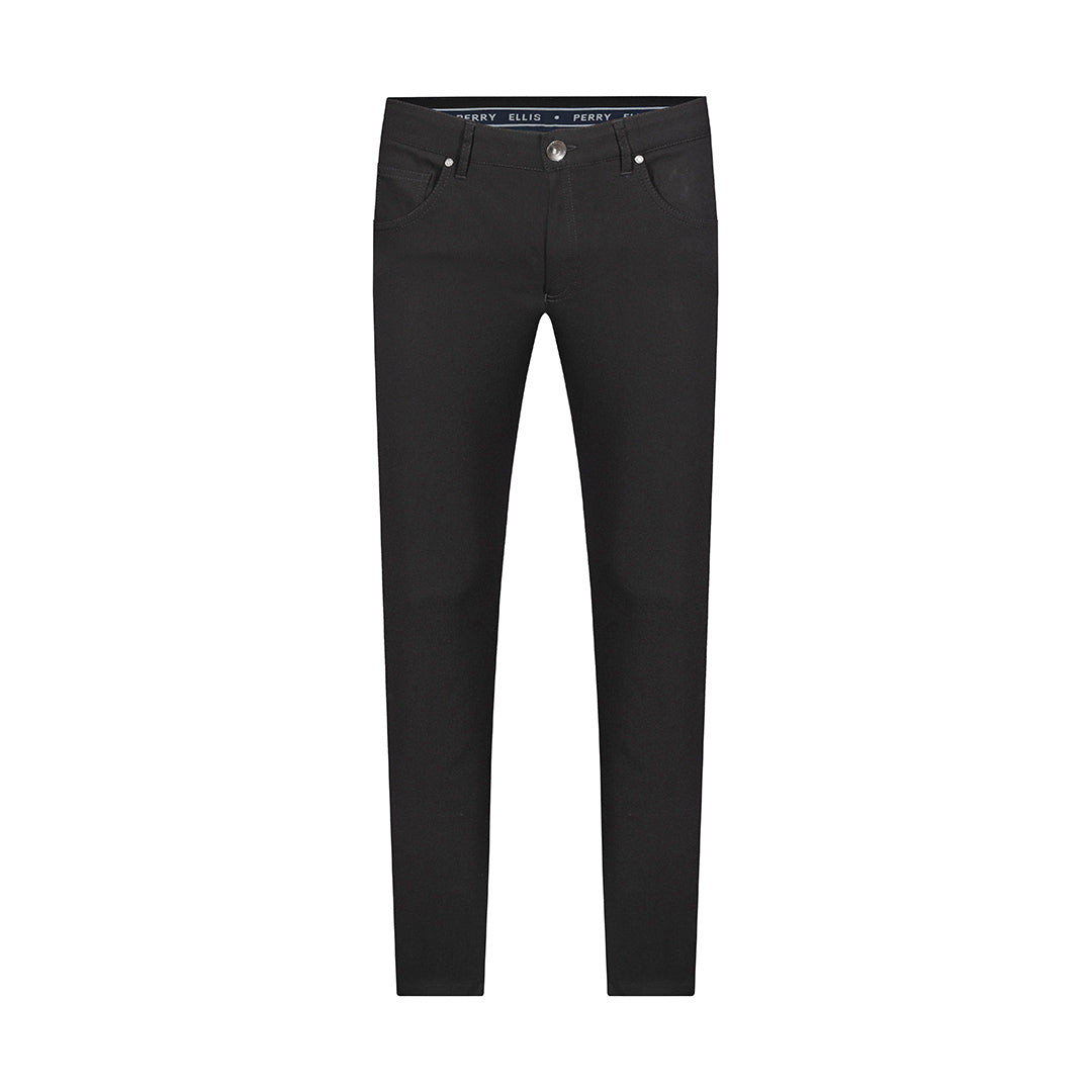 Pantalón 5 Pocket Classic Fit Perry Ellis PS00148 - Negro - Frente ghost mannequin Imagen principal del producto