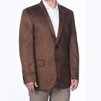 Saco Gamuza Classic Fit Guy Laroche SA00363 - Cafe Oscuro - Modelo frente medio