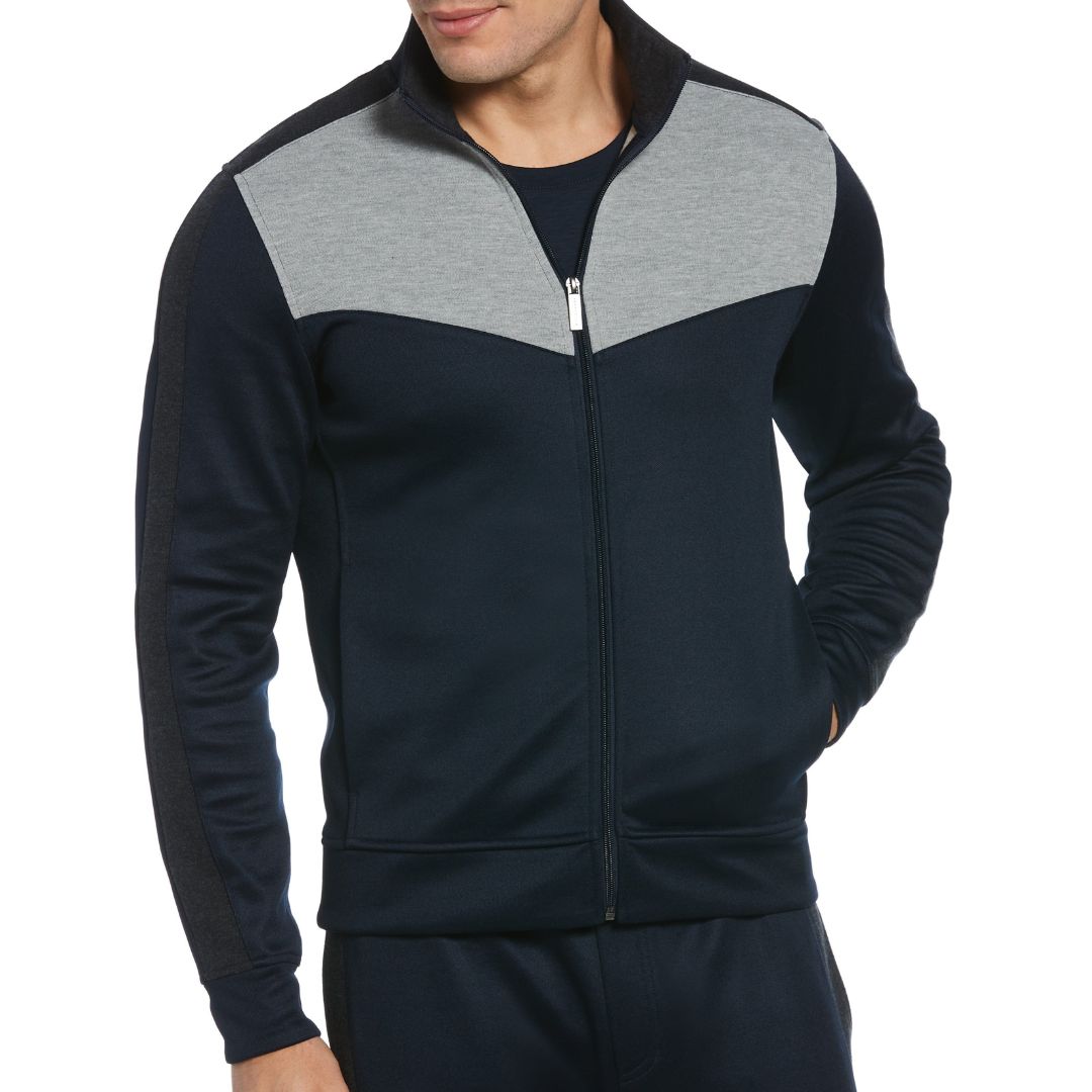 Sweater con cremallera en color Azul Oscuro de Perry Ellis SW00087013