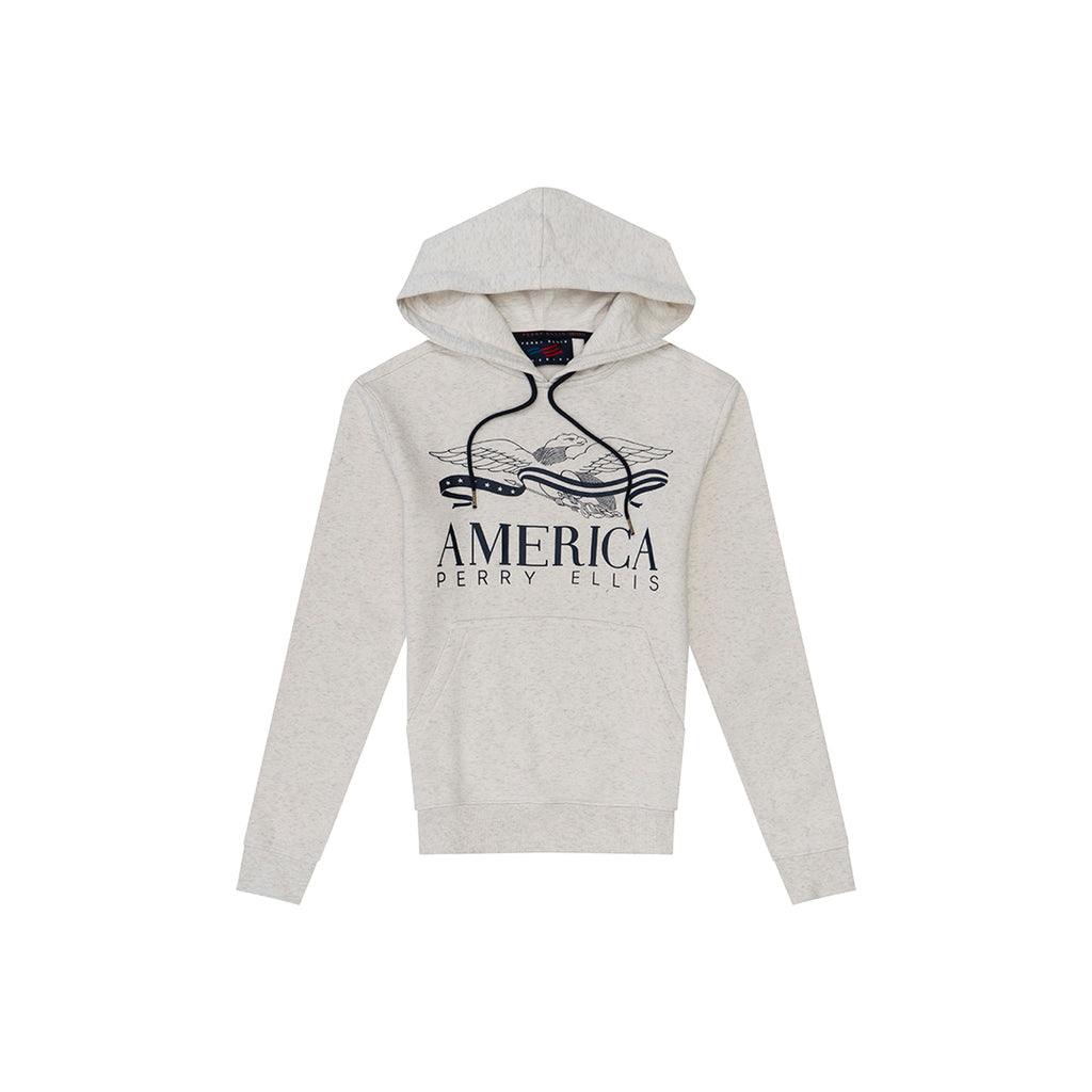 Hoodie Perry Ellis SW00088 - Habano Claro - Frente ghost mannequin
